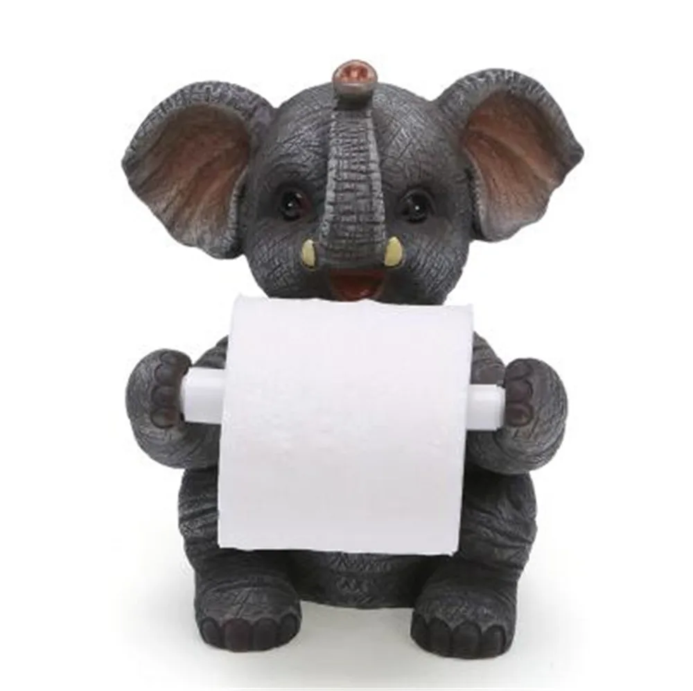 European Style Bathroom Lovely Animal Little Elephant Paper Holder,Desk
