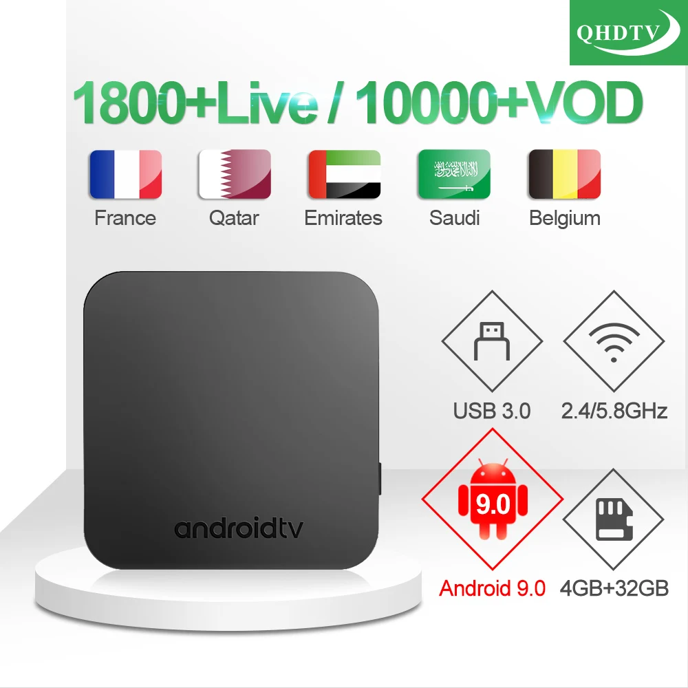 Full HD французский IP tv KM9 коробка арабский бельгийский IPTV подписка Android tv Box 9,0 код IPTV Qatar Великобритания Германия Algeria Morocco IP tv