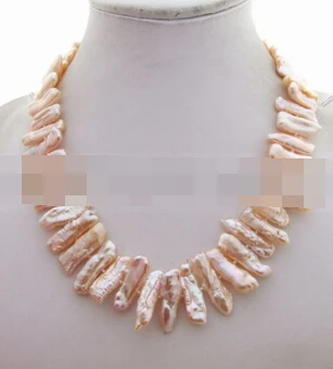 

huij 001980 Stunning! 25mm Pink Biwa Pearl Necklace