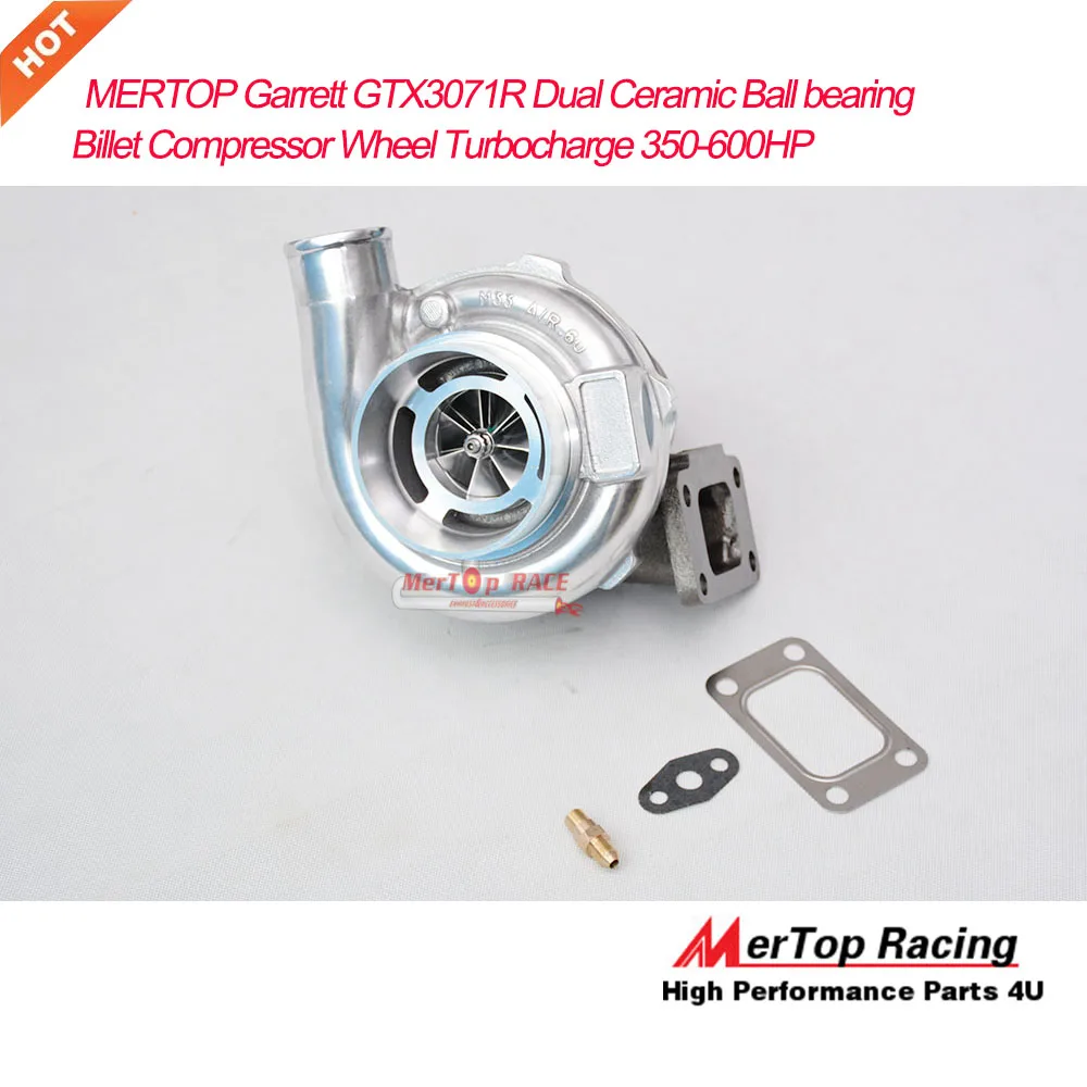 

MERTOP GT3071 GTX3071R Anti-Surge T3 Universal Dual Ceramic Ball Bearing Turbo Billet Compressor Wheel Turbocharge 350-600HP