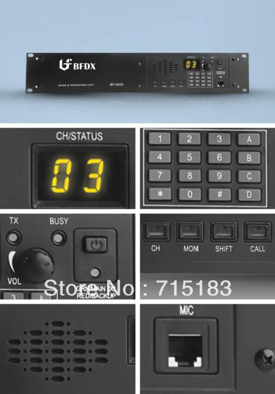 

Base Repeater Unit with Duplexer and Scrambler BFDX BF-5000 45W 400-430MHz 99Channel