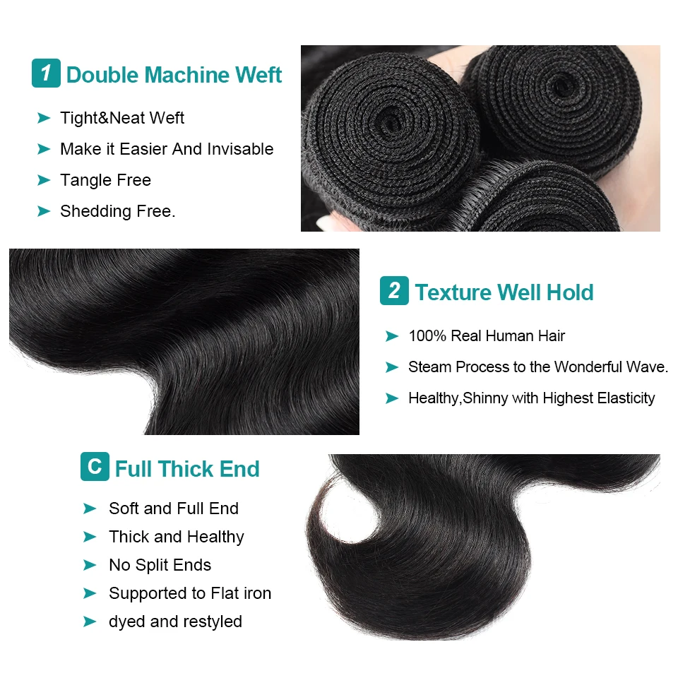 soft body wave double weft