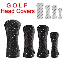 Mới Golf Headcover Đinh Tán Cho Lái Xe Gậy Fairway #3 Số 5 Lai Cứu Rừng Câu Lạc Bộ Da PU Đầu Golf Có dành Cho Vận Động Viên(China)