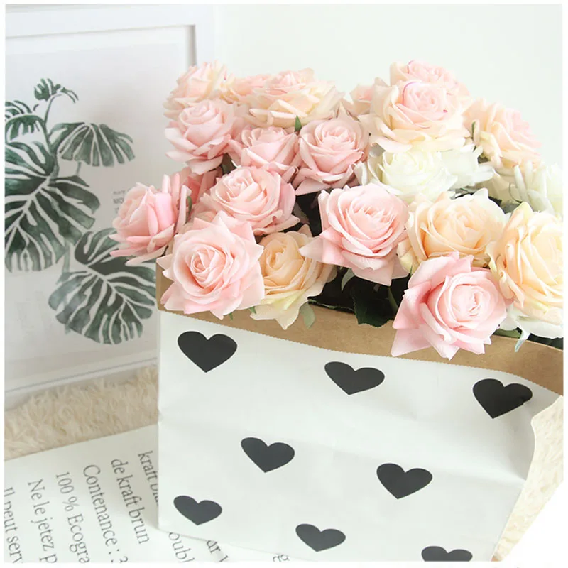 Real touch roses artificial flower wedding home decoration  (26)