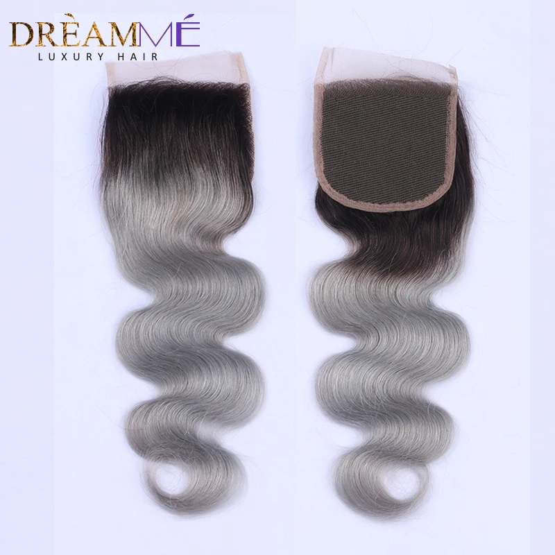 1b green human hair lace closure (1)