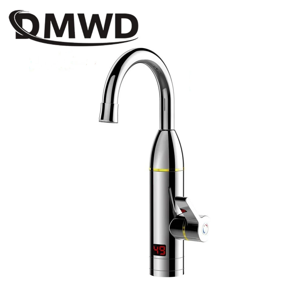 DMWD Electric kitchen instant heating faucet heater hot cold dual-use Tankless water quickly heating tap shower with LED display DMWD Electric kitchen instant heating faucet heater hot cold dual-use Tankless water quickly heating tap shower with LED display