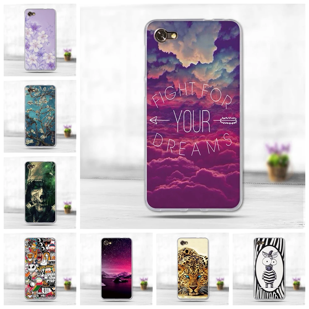 

For Coque Alcatel A5 LED Case Silicone Soft TPU Back Cover For Capa Alcatel A5 LED Phone Case For Alcatel A5 LED 5.2" 3D Flowres