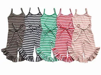 

Wholesale Baby Girl Rompers Newborn Stripe Pant Rompers Girls Jumpsuit Summper One Piece Toddler Clothes 6pcs/lot Mix Colors
