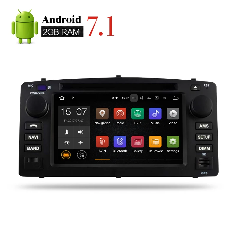2G RAM Android7 1 Car DVD player GPS Navigation font b Multimedia b font Stereo For