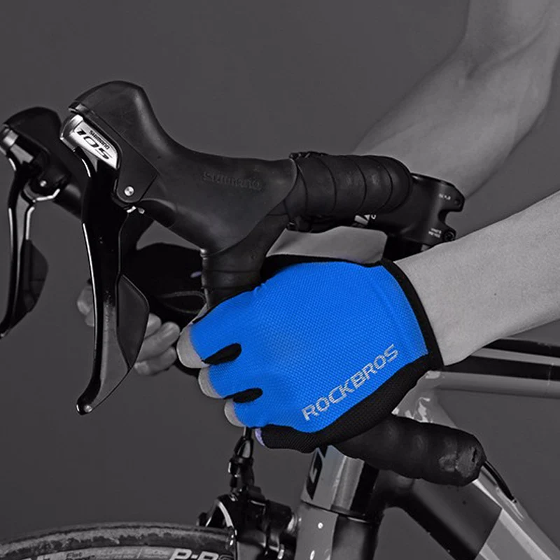 ROCKBROS велосипедные перчатки с полупальцами, спортивные дышащие перчатки для велоспорта, велосипедная губка, профессиональные перчатки унисекс RK0038