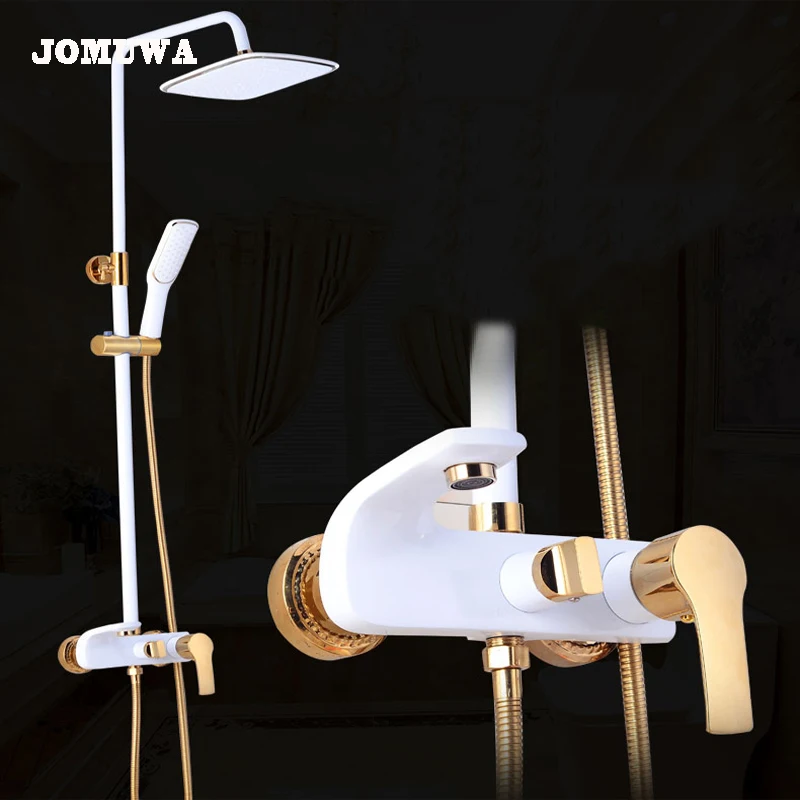 

JOMUWA toilet shower kit gold shower faucet bronze white shower faucets best gift for new home decoration bath showers