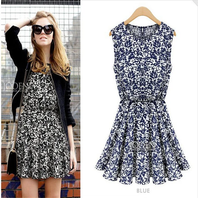 Buy Cheap Fashion Brand Women Dress Print Quality Summer Style Chiffon Tropical Casual Vestidos De Festa Femininas Summer Dress