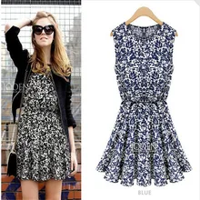 Fashion Brand Women Dress Print Quality Summer Style Chiffon Tropical Casual Vestidos De Festa Femininas Summer Dress