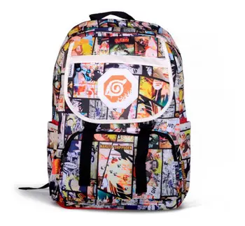 

2018 Anime Naruto Cartoon Canvas Backpacks Unisex Tokyo Ghoul Schoolbag one punch man Cosplay Student Rucksack D82306