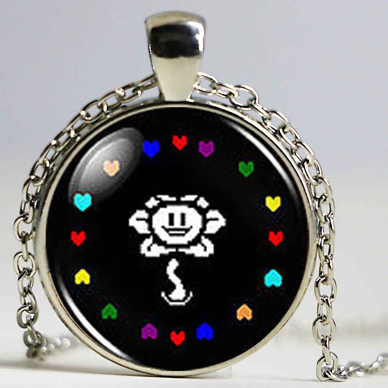 Undertale Flower Hearts Gaming Mens Handmade Fashion Necklace bronze