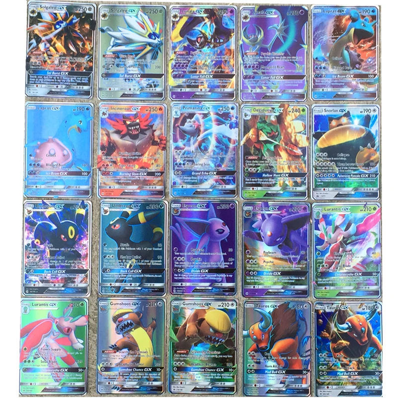 

No Repeat 100 to 300 Pcs for Pokemons cards GX EX MEGA Shining Game Collection Battle Carte Trading Card Children Pokemons Toy