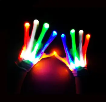 

LED lighting gloves flashing cosplay novelty glove led light toy item flash gloves for Halloween Christmas Party