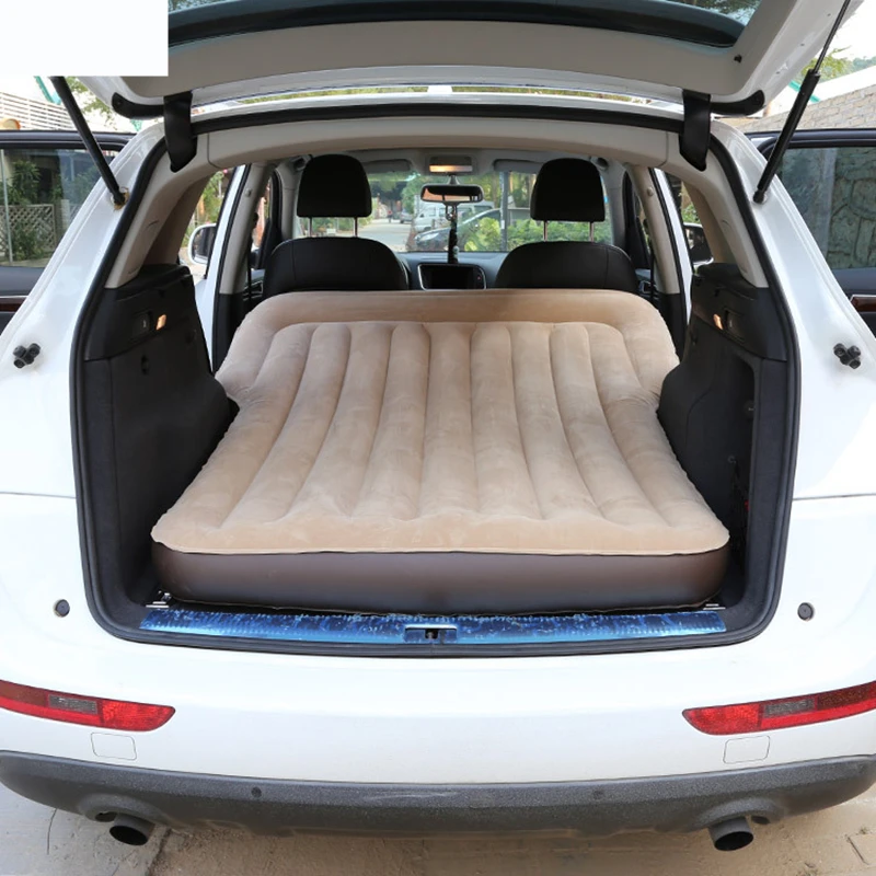 

Car Travel Bed Camping Car Bed Car Mattress Inflatable Bed Flocking Air Mattress With Pump SUV Universal Rear Compartment