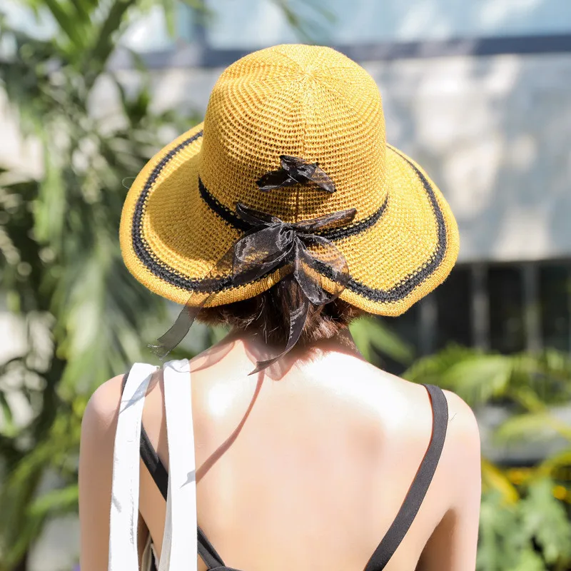 Женская кепка, Женская Повседневная Кепка с широкими полями, складная хлопковая пляжная шляпа Apr22, Прямая поставка