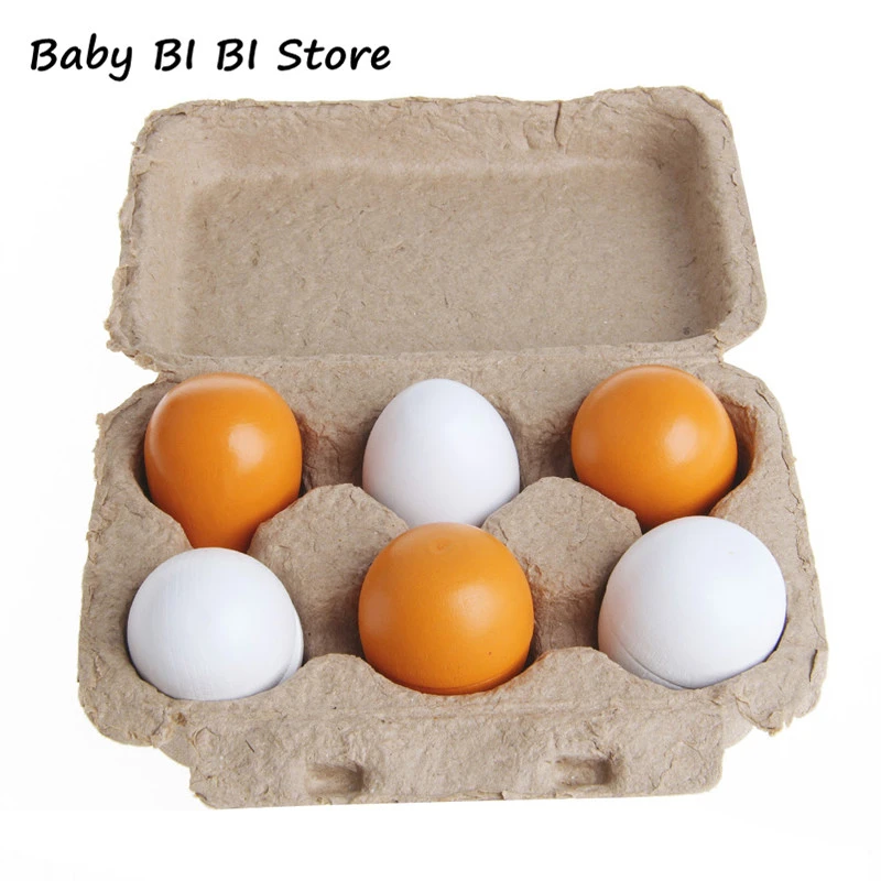 wooden play eggs