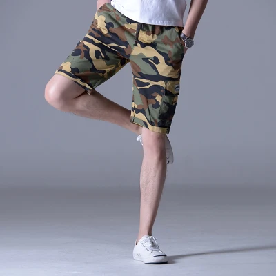 NEW 2019 Summer Camouflage shorts men's beach casual mens Army military large size 5XL breeches Elastic waist shorts men NEW 2019 Summer Camouflage shorts men's beach casual mens Army military large size 5XL breeches Elastic waist shorts men