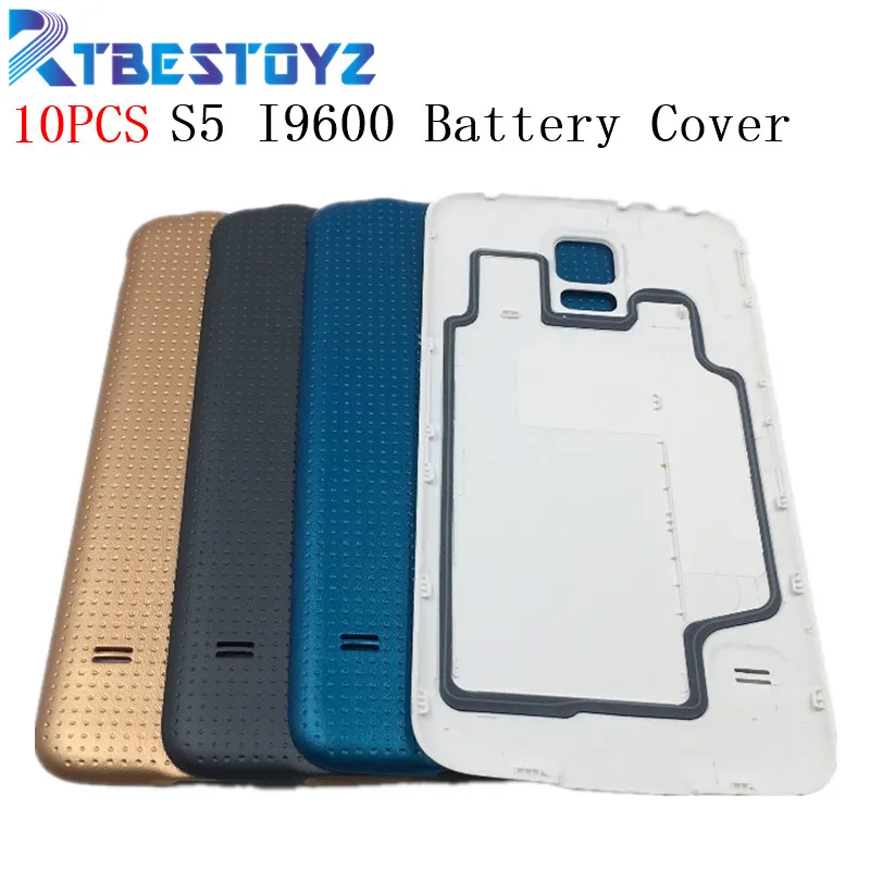 

RTBESTOYZ 10PCS/Lot Back Housing For Samsung Galaxy S5 i9600 G900 G900F G900 Back Cover Case Battery Rear Door Replacement Parts