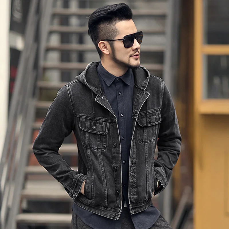 Black denim vest with hood sale jobs saudi