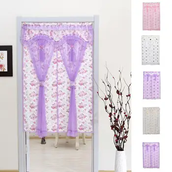 

Lace Dual Layer Anti Mosquito Window Half Door Screen Curtain Summer Mesh Net Useful