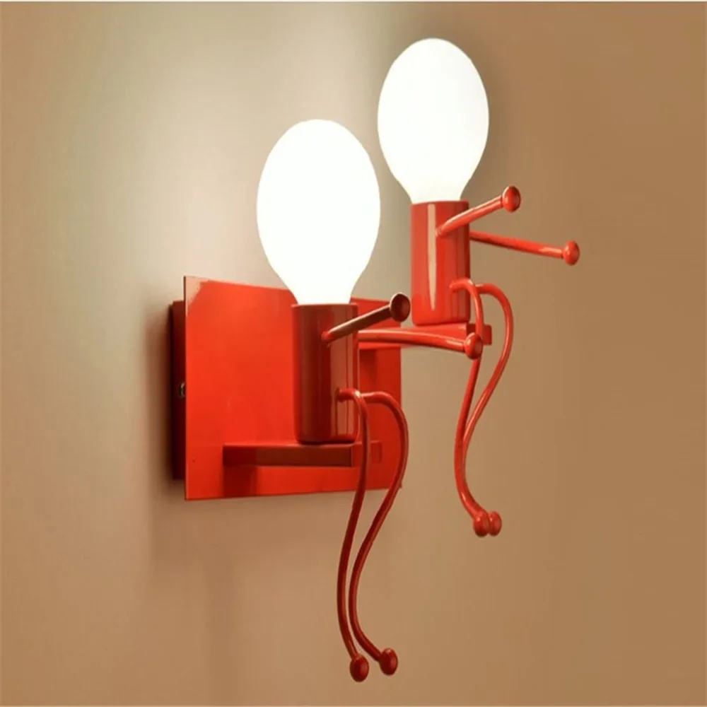 

Nice LED Night Light Wall Lamp Creative Little Man Wall Night Lights Home Office Decoration Gifts