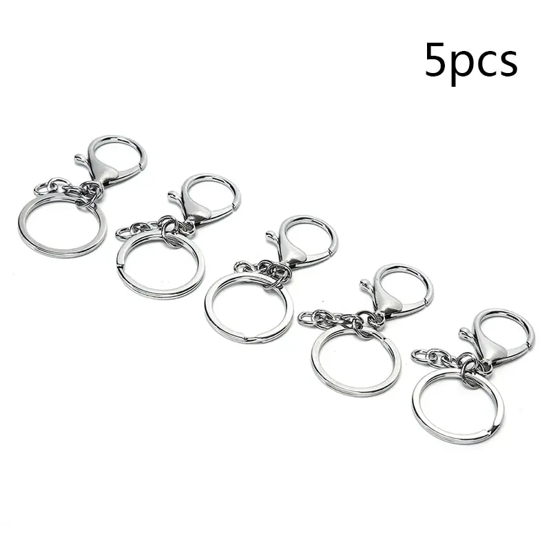 5pcs Metal Key Chain Bag Pendant Hanger Hook Swivel Lobster Clasp Clips Key Hook