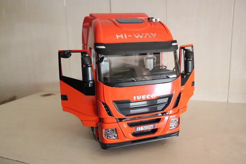 Редкие 1:12 Масштаб Iveco strздравствуйте Alis Hi-Way Тяжелый Грузовик Трейлер модели автомобиля игрушки Ограниченная серия хобби Коллекция