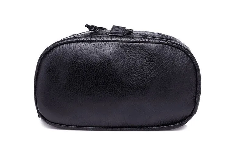 MJ Soft Leather Women Backpack Large Travel Bag PU Leather Female Daypack Black Backpack School Bag for Teenage Girls (7)