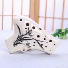 16 отверстий двойной трубы альт C протезированной керамики окарина китайский музыкальный инструмент флейта