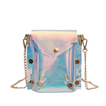 

Laser transparent jelly bag 2019 summer new quality PVC Women's Designer Handbag Mini Chain Shoulder Crossbody Bag Bolsos Mujer