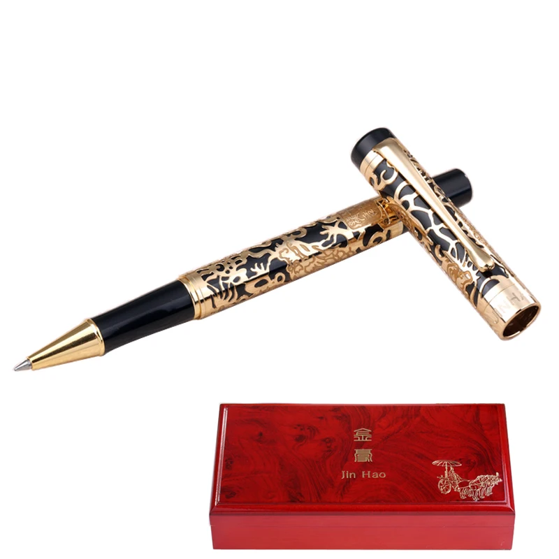 

Luxury Jinhao 0.5mm Black Ink Refill Rollerball Pen for Business Office Good Writing High-end Gift Pens with A Gift Box