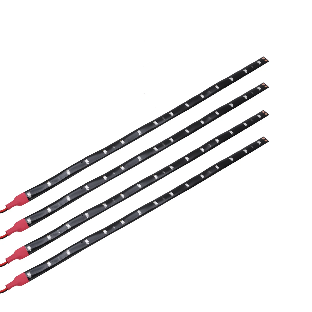 4pcs/set 30cm 15LED 3528 12V Red LED Strip Light Waterproof Car Truck Flexible Strip Tube Light Universal