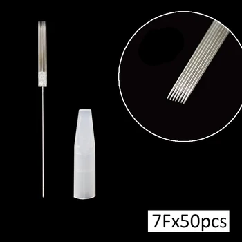 

50pcs 7F Tattoo needles For Electric Permanent Makeup Tattoo Machine Pen Sterilized Tattoo Accessory Forever Make Up Tattoos