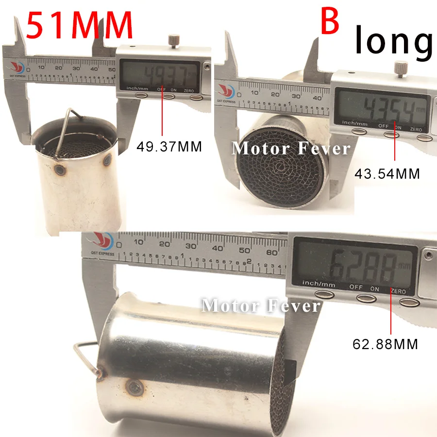 Мотоцикл выхлопной Регулируемый дБ убийца 48 мм 51 мм 61 мм Глушитель Catalizador Escape глушитель катализатор для kawasaki Yamaha Nmax Ktm - Цвет: 51MM long
