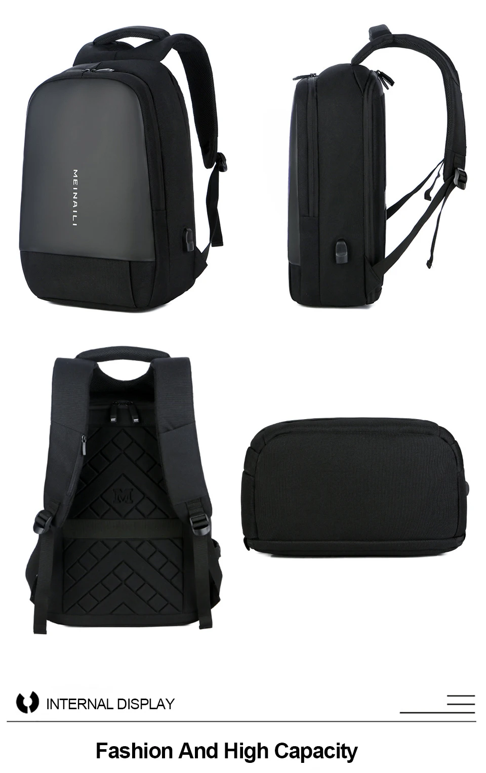 5 Laptop Backpack Anti-theft Backpacks USB Charging Bagpack Waterproof Travel Men Back Pack Large Capacity Luggage School Bag Pack