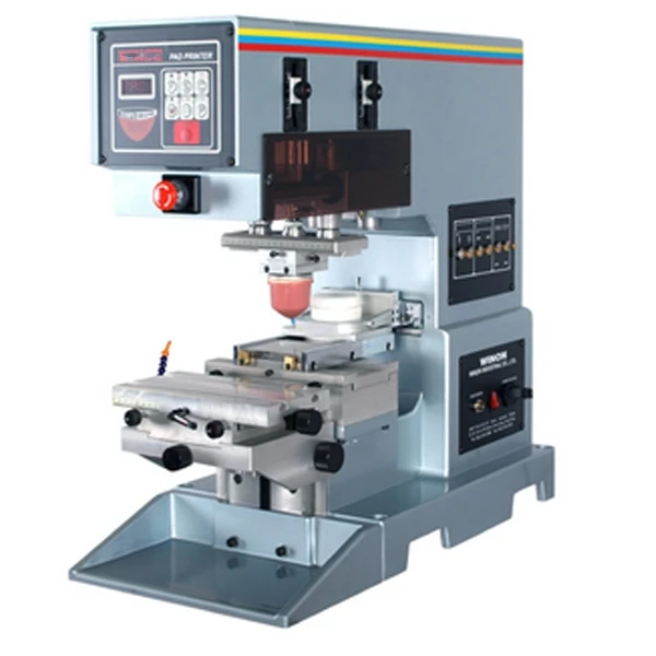 automatic single color tabletop pad printing machine with ink cupin