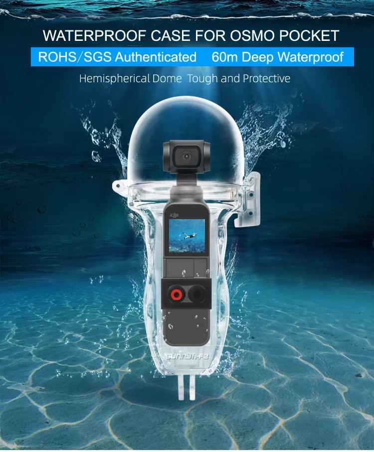

Osmo Pocket Waterproof Case Underwater 60m Diving Case Protective Transparent Shell Dive Housing for DJI Osmo Pocket Accessories