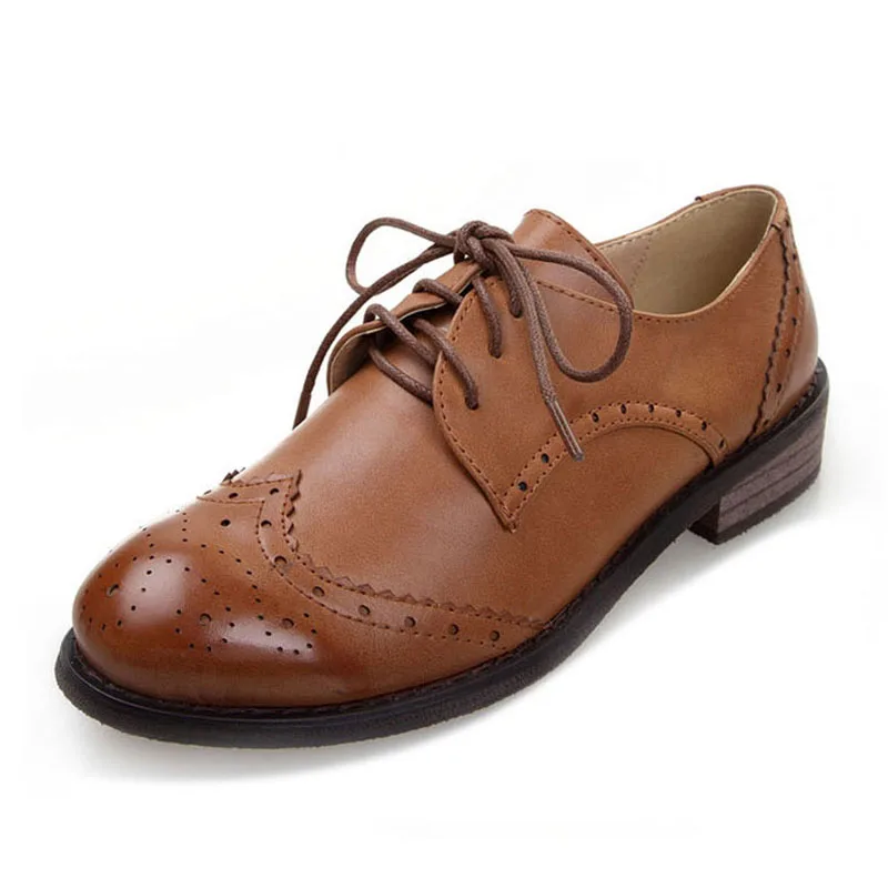 British Style Oxford Shoes For Women 2017 Vintage Oxfords