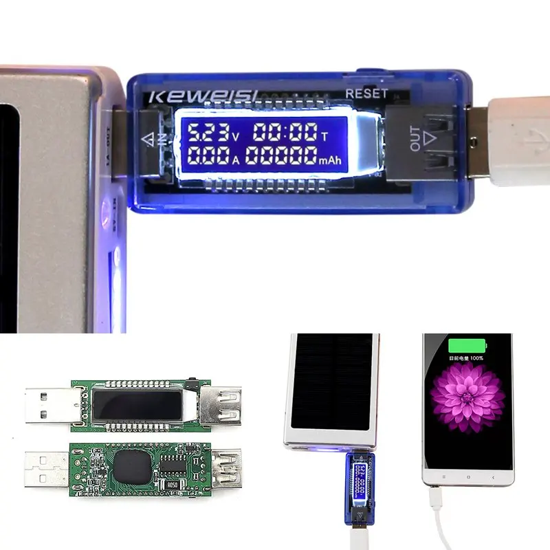 Hot 3 in 1 Battery Tester Voltage Current Detector Mobile Power Voltage Current Meter USB Charger