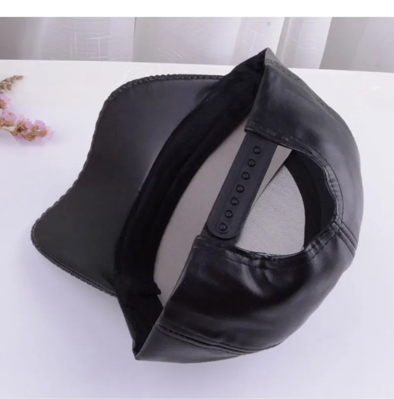 leather mens women baseball cap women men leather red black pink leather cap dad hats for men baseball cap leather woman leather caps men  (11)