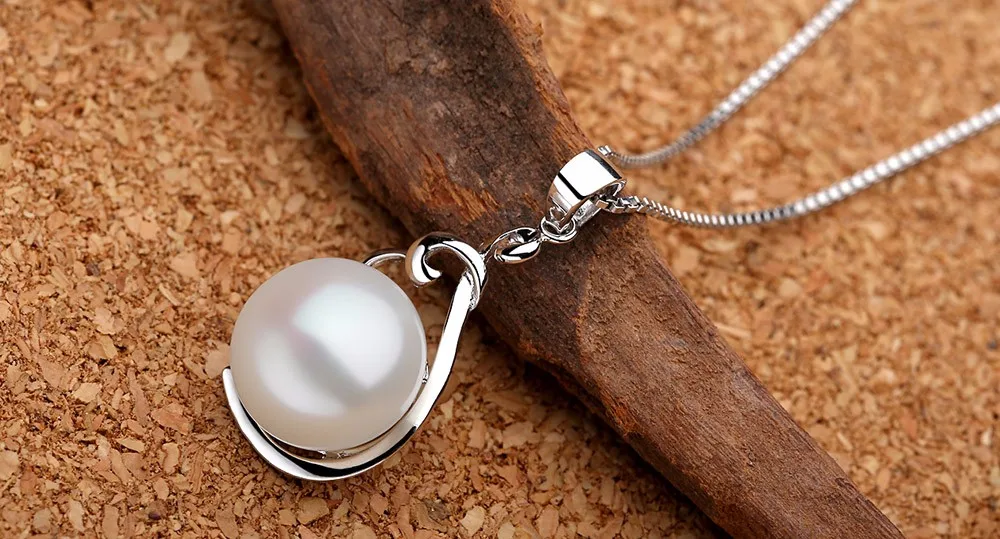 Sinya sterling silver necklace freshwater pearl pendant choker tz10063p (1)