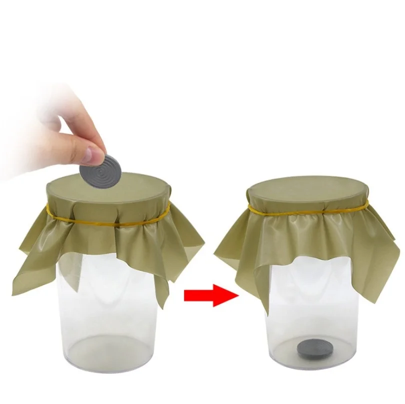 

5pcs Rubber Sheet Into Cup Black Hole Magic Trick Mentalism Props Illusion Coin Penetration Magic Tricks Dish Coin Thru YH1833