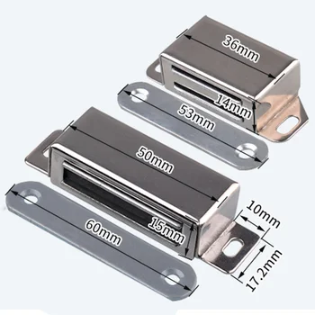 

1x Cabinet Catch Magnetic Armoire Garderobe Closet Wardrobe Furniture Fitting Hardware Stainless Steel 53mm x 36mm x 14mm