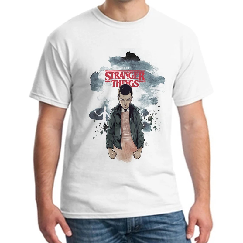 mens t shirts fashion 2018 Stranger Things Men T Shirt 2017 Cotton Short Sleeve Men Fashion Shirt Tops Tees Men's T-shirt MJ