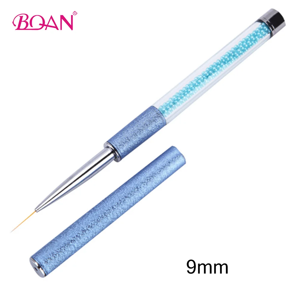 BQAN Кисть для ногтей ультра-тонкая линия для рисования перламутровые Стразы для нейл-арта кисть для рисования цветы для ногтей лайнер дизайн Маникюрный Инструмент - Цвет: 9mm Pearl