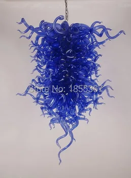 

Free Shipping Wholesale Cheap Hand Blown Glass Blue Crystal Chandelier